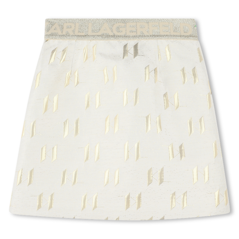 Saia de cerim&oacute;nia em jacquard KARL LAGERFELD KIDS 
                        GIRL