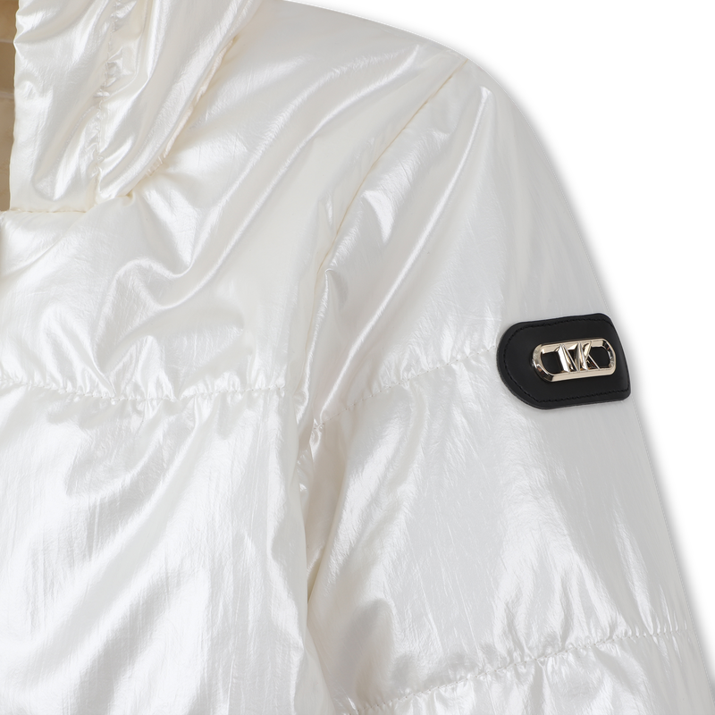 Jaqueta brilhante com capuz MICHAEL KORS 
                        GIRL