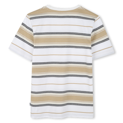 T-shirt de algod&atilde;o &agrave;s riscas BOSS BOY