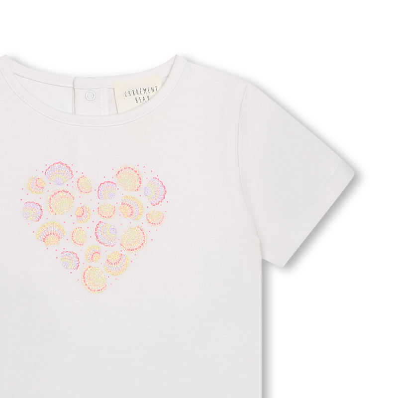 T-shirt estampada com corações CARREMENT BEAU 
                    GIRL