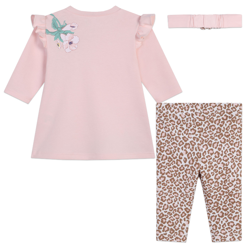 Vestido, leggings e fita KENZO KIDS 
                        GIRL