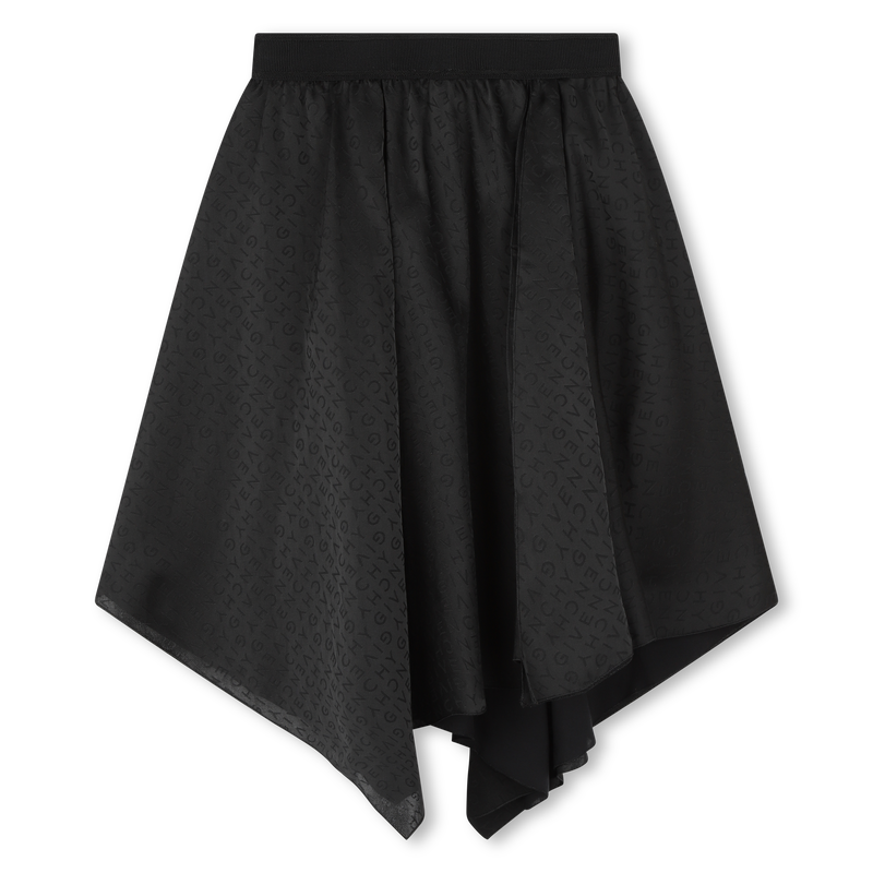 Saia assimétrica com logo GIVENCHY 
                    GIRL