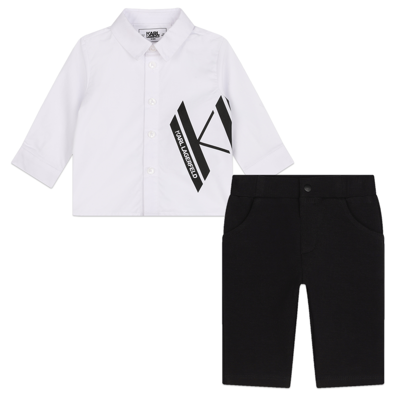 Conjunto de camisa e calças KARL LAGERFELD KIDS 
                    BOY