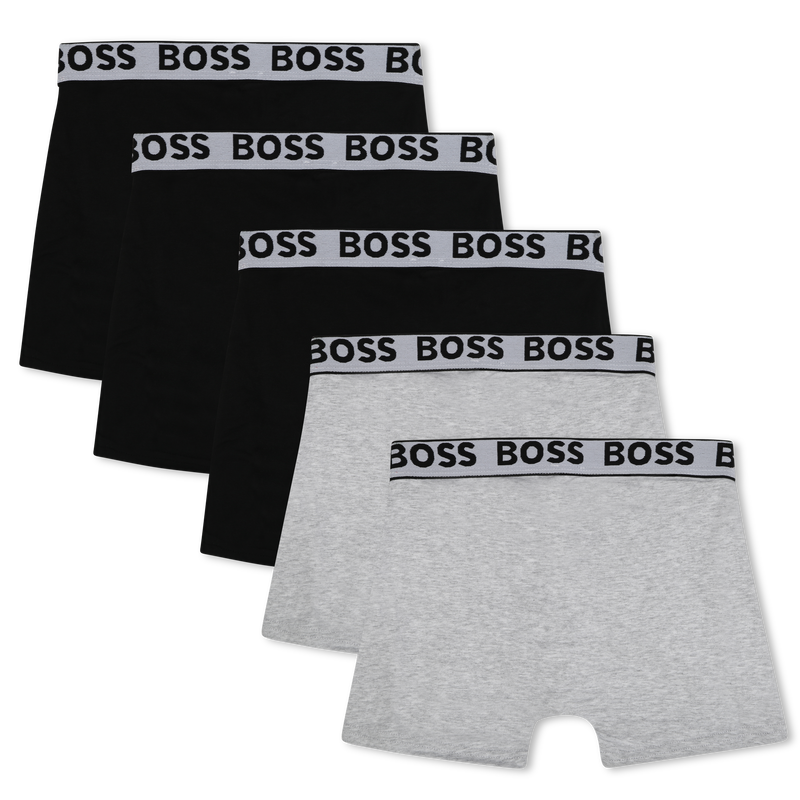 Lote de 5 boxers em algod&atilde;o BOSS 
                        BOY