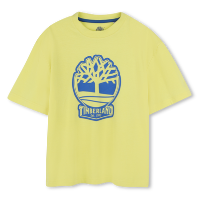 T-shirt bicolor com log&oacute;tipo TIMBERLAND BOY