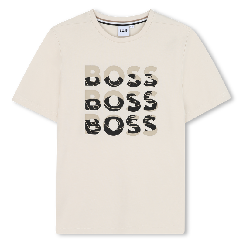 T-shirt manga curta em algod&atilde;o BOSS 
                        BOY