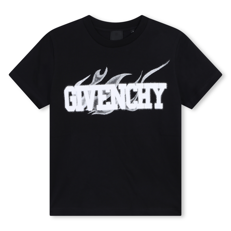 T-shirt com logótipo e chamas GIVENCHY 
                    BOY