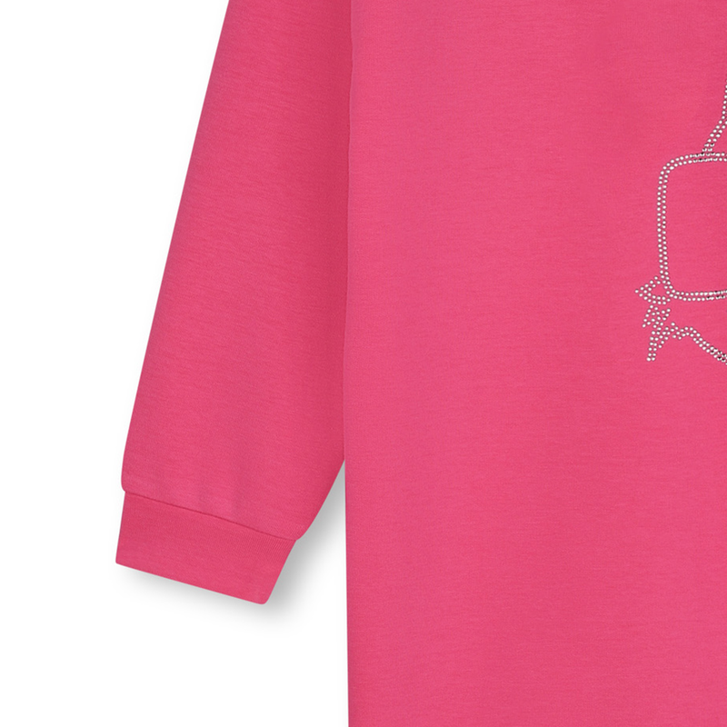 Vestido direito com strass KARL LAGERFELD KIDS 
                        GIRL