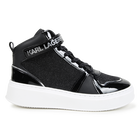 Sapatilhas cano alto em pele KARL LAGERFELD KIDS 
                    GIRL