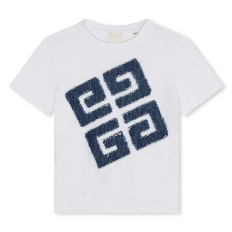 T-shirt com aplicação em ganga GIVENCHY 
                    BOY