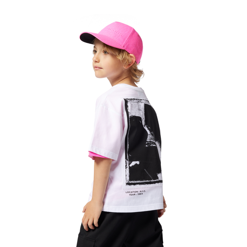 T-shirt de algod&atilde;o com bordado MARC JACOBS 
                        UNISEX