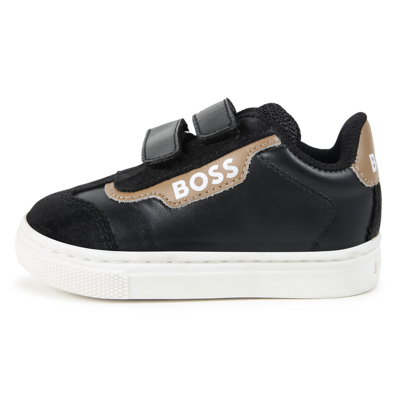 Sapatilhas em pele com velcro BOSS 
                    BOY