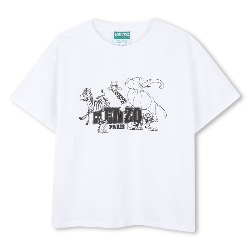 T-shirt de manga curta de algodão KENZO KIDS 
                    BOY