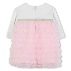 Vestido formal de algod&atilde;o KARL LAGERFELD KIDS 
                    GIRL