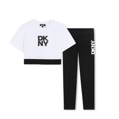 CONJUNTO DE T-SHIRTS E LEGGINGS DKNY GIRL