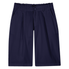 Bermudas lisas de algod&atilde;o, AZUL MARINHO, hi-res