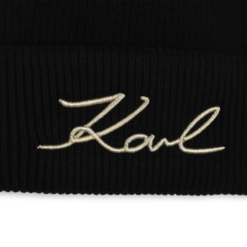 Conjunto de touca e bufanda KARL LAGERFELD KIDS 
                        MENINA