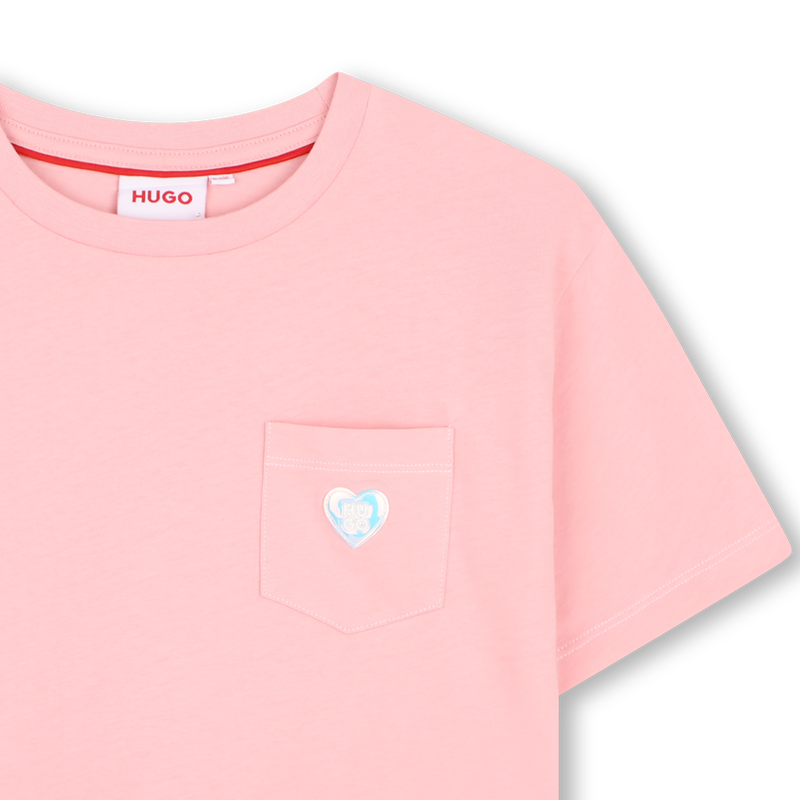 Camiseta de mangas curtas HUGO 
                        MENINA
