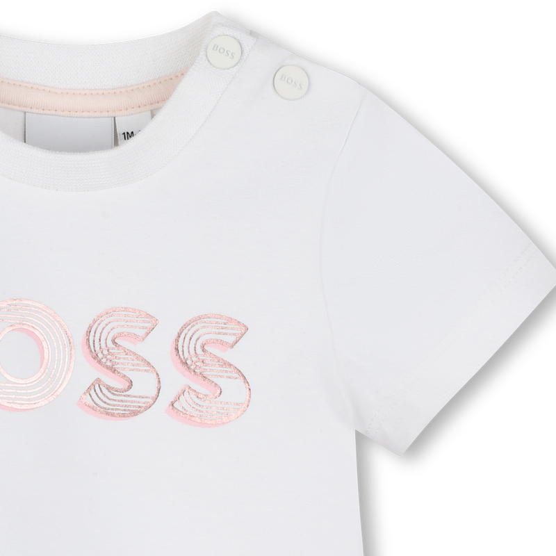 T-shirt with shiny print BOSS 
                    GIRL
