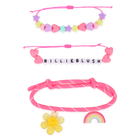 Conjunto de 3 pulseiras extravagantes com contas BILLIEBLUSH 
                    GIRL