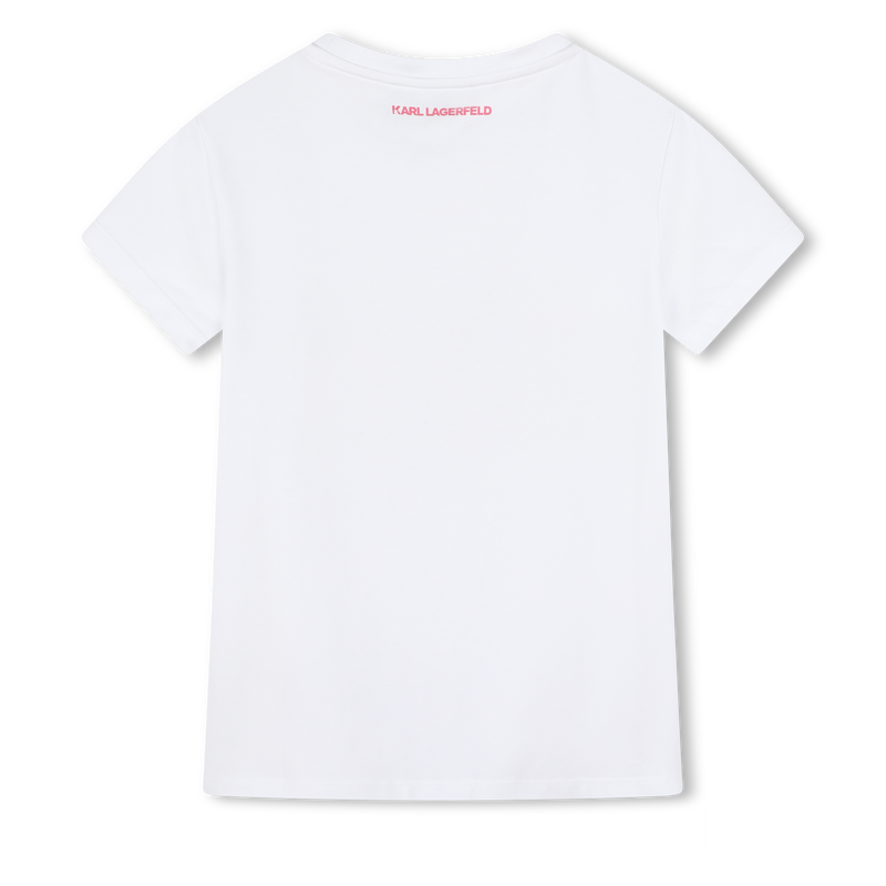 T-shirt com lantejoulas KARL LAGERFELD KIDS 
                        GIRL