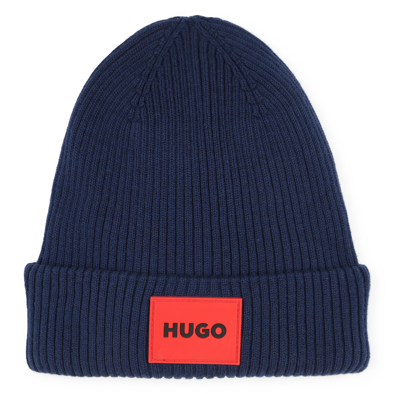 Gorro de malha de algod&atilde;o HUGO 
                        UNISEX