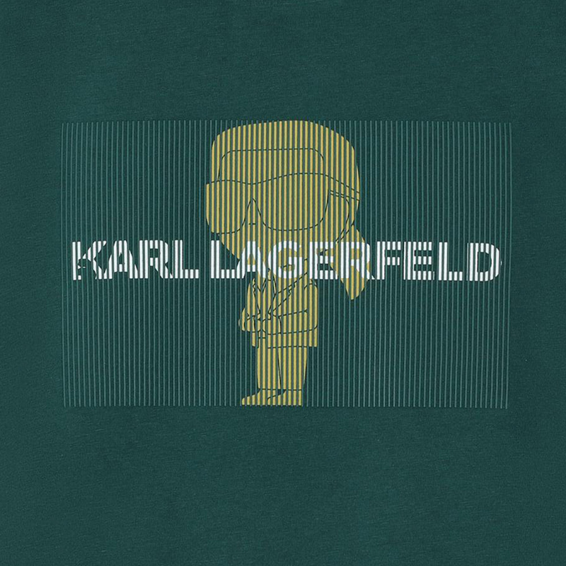 T-shirt manga curta de algodão KARL LAGERFELD KIDS 
                    BOY