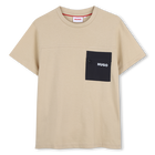 T-shirt de manga curta, BEGE, hi-res