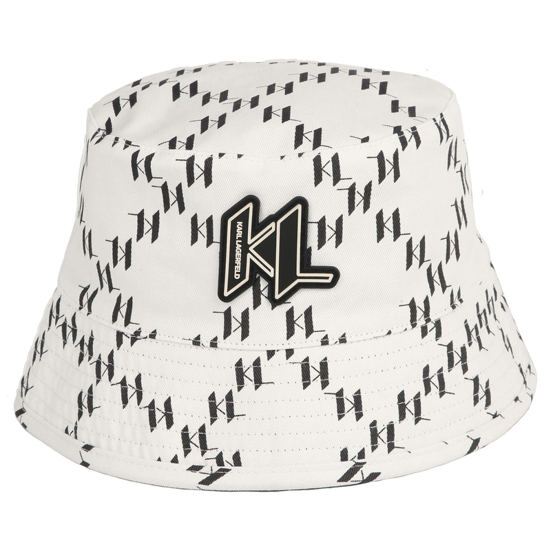 Reversible Cotton Bucket Hat KARL LAGERFELD KIDS 
                    BOY