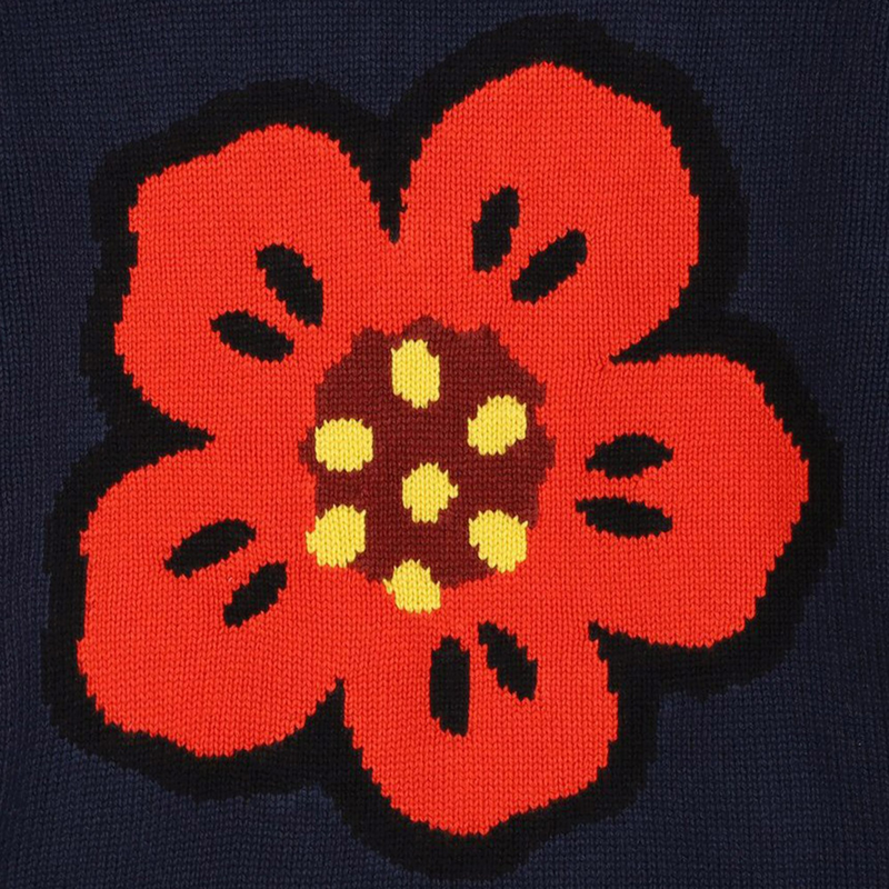 Knitted Flower & Logo Sweater KENZO KIDS 
                    GIRL