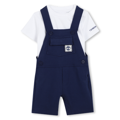 Conjunto t-shirt e jardineiras TIMBERLAND MENINO