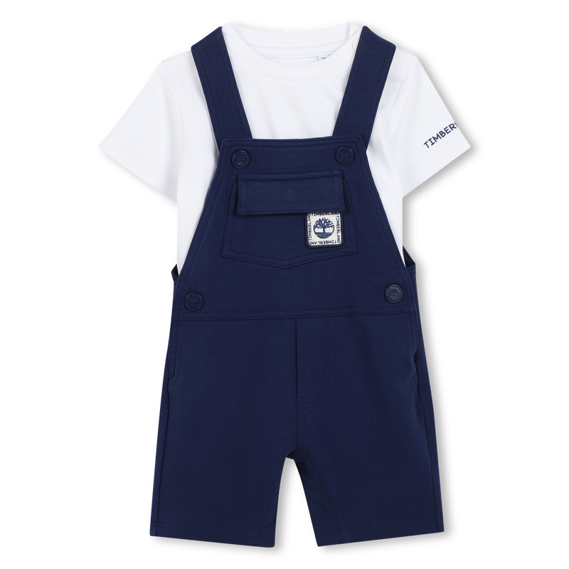 Conjunto t-shirt e jardineiras TIMBERLAND 
                        MENINO