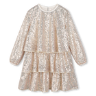 Vestido folhos e lantejoulas BILLIEBLUSH 
                    GIRL