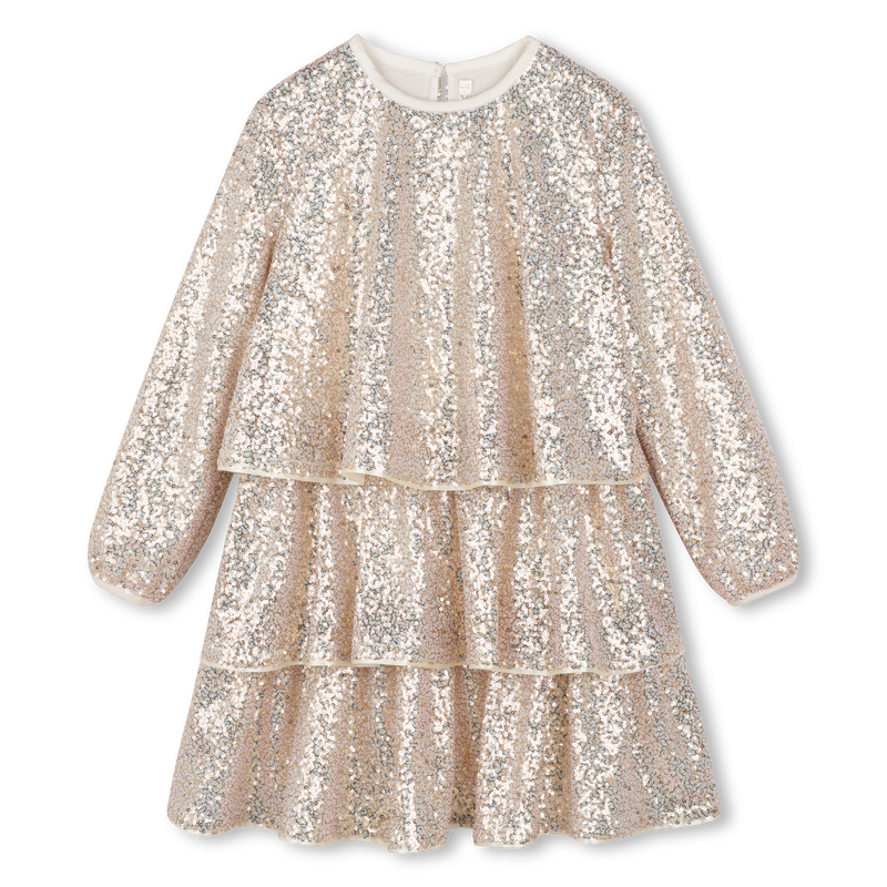 Vestido folhos e lantejoulas BILLIEBLUSH 
                        GIRL
