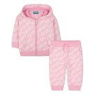 Cardig&atilde; e cal&ccedil;as de molet&atilde;o KENZO KIDS 
                    GIRL