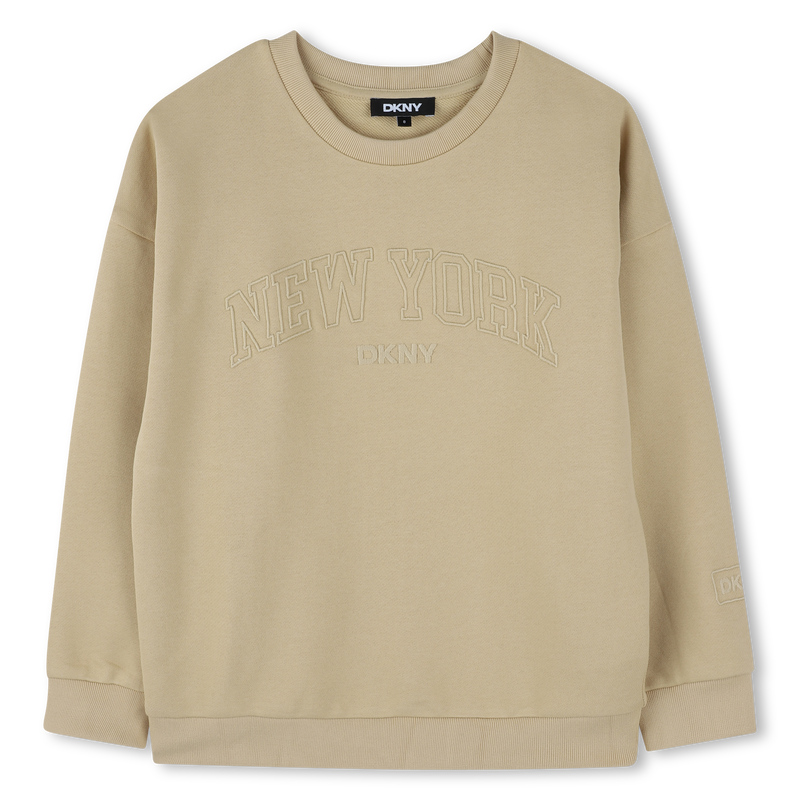 Camisola de algod&atilde;o em molet&atilde;o DKNY 
                        UNISSEXO