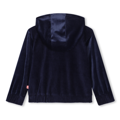 Cardig&atilde; em veludo com capuz BILLIEBLUSH GIRL