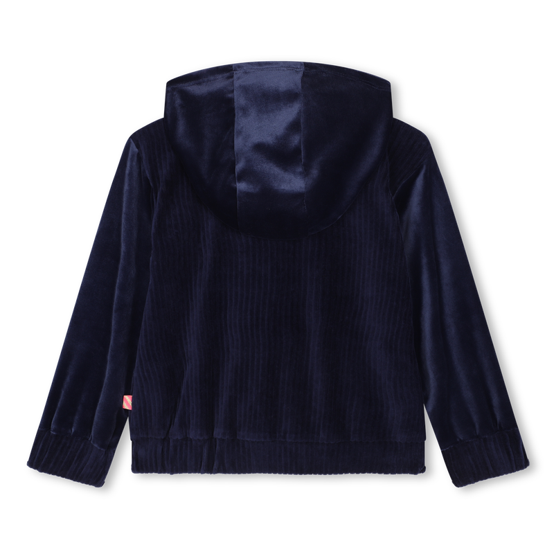 Cardig&atilde; em veludo com capuz BILLIEBLUSH 
                        GIRL