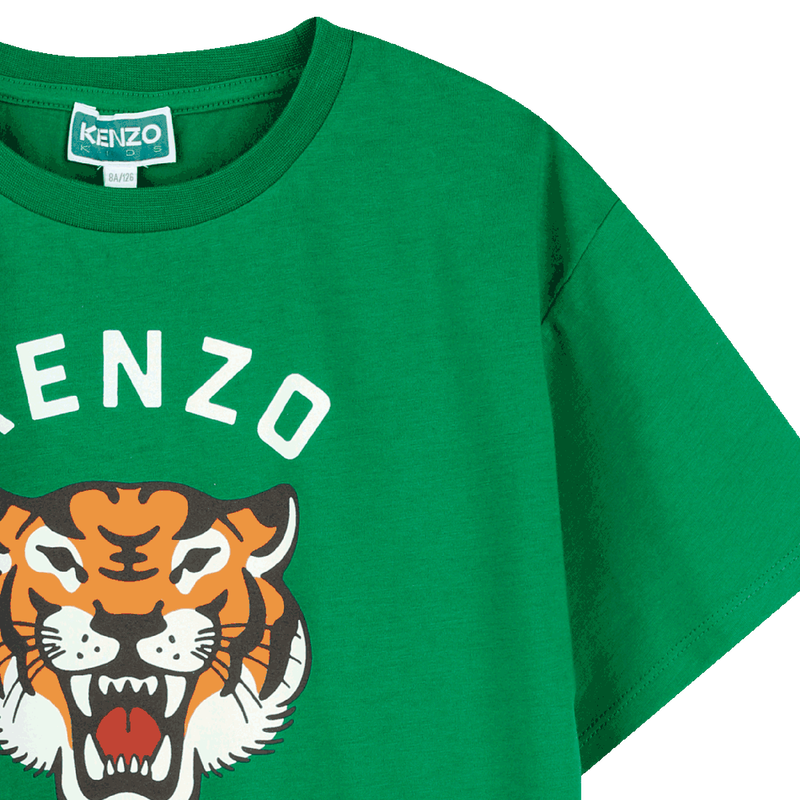 T-shirt algod&atilde;o estampado KENZO KIDS 
                        BOY