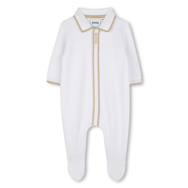 Pijama com gola polo BOSS 
                        BOY