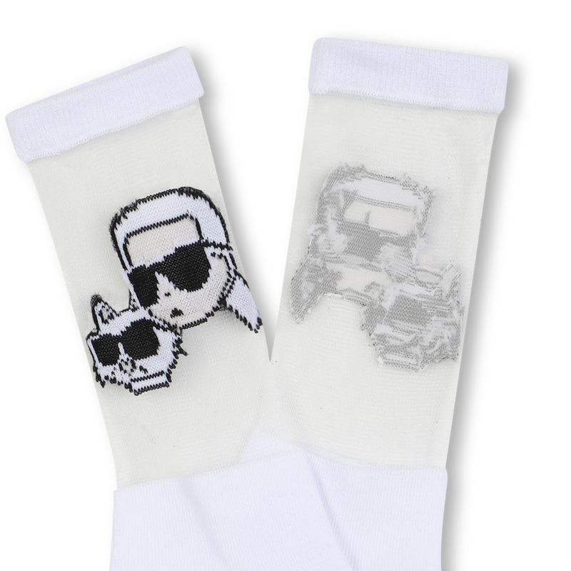 Meias de cano médio KARL LAGERFELD KIDS 
                    GIRL