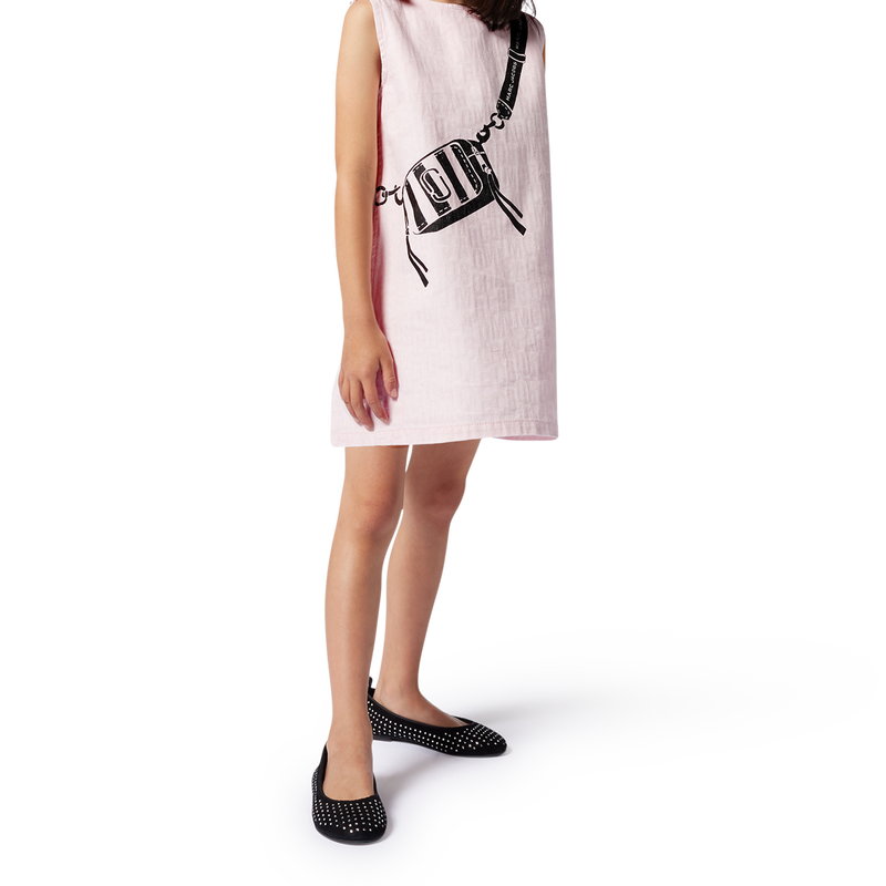 Vestido de algod&atilde;o sem mangas MARC JACOBS 
                        GIRL