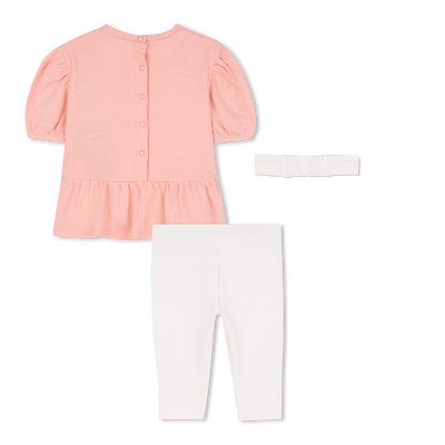 Vestido + leggings + conjunto de tiara KENZO KIDS GIRL