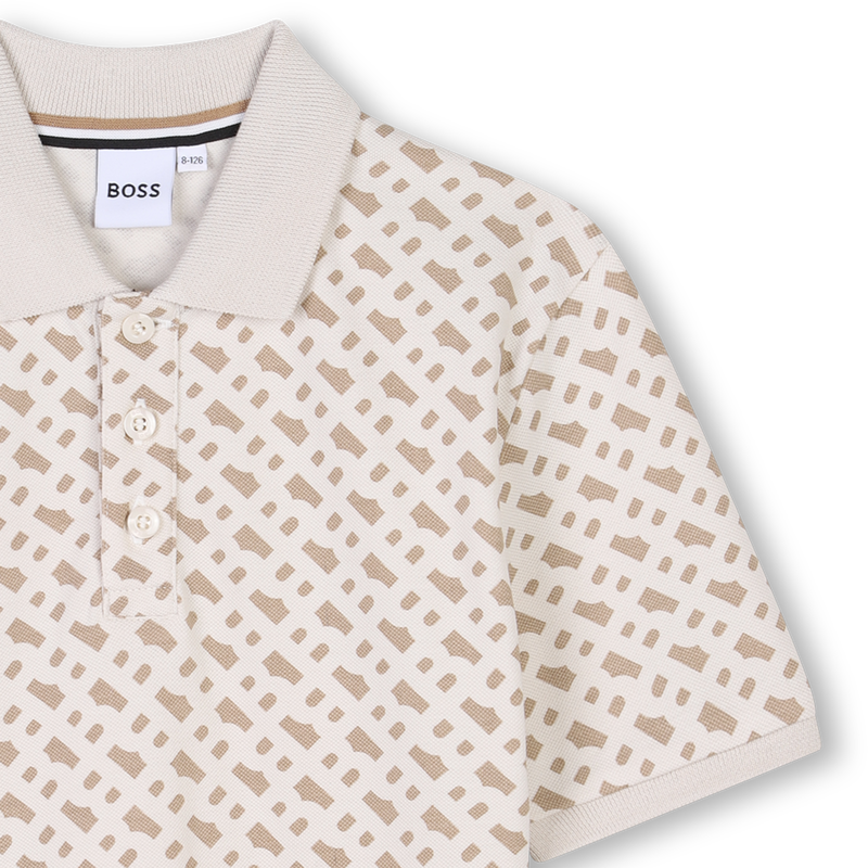 Polo corte direito estampado BOSS 
                        BOY