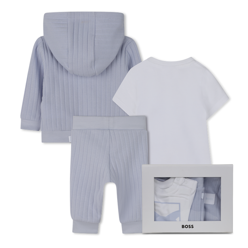Cardigan + pants + conjunto de t-shirts BOSS 
                        BOY