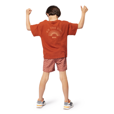 T-shirt em algod&atilde;o bordado BOSS BOY