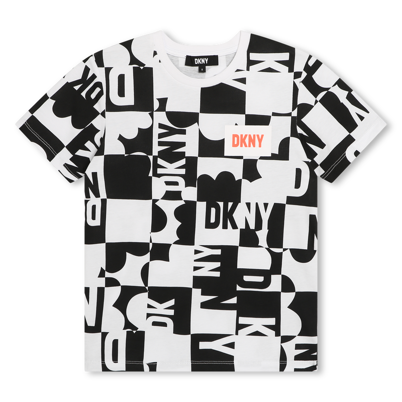 T-shirt unissexo em algodão DKNY 
                    UNISEX