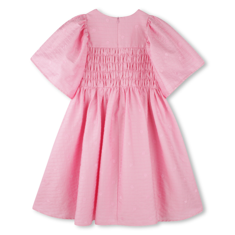 Vestido em cetim de algod&atilde;o KENZO KIDS 
                        GIRL