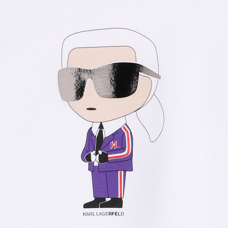 T-shirt com estampado KARL LAGERFELD KIDS 
                        GIRL