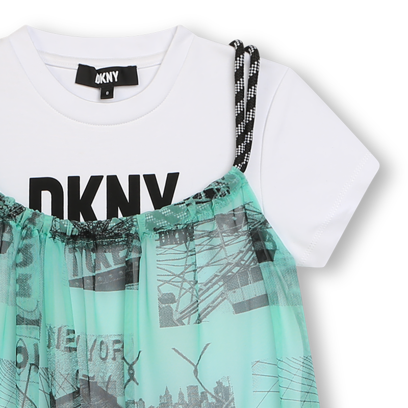 Vestido 2 em 1 com alças DKNY 
                    GIRL